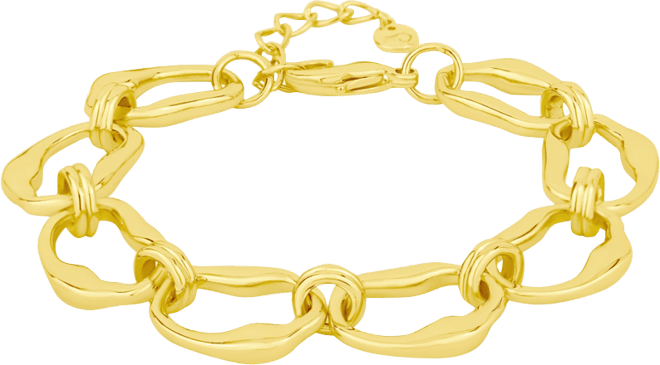 Cubic Zirconia Link Chain Bracelet