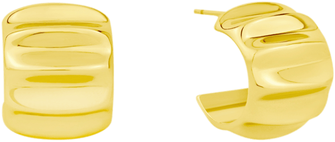 Puff Double Row Hoop Earrings