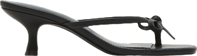 Charlotte Kitten-Heel Bow Dress Sandals