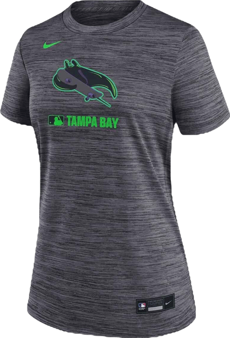 Women's Charcoal Tampa Bay Rays Authentic Collection City Connect Velocity Performance T-Shirt