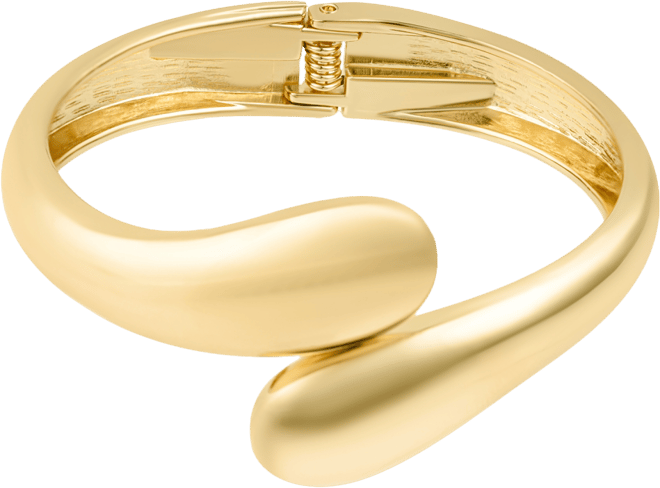 Gold Plated Overlapping Cuff Bracelet