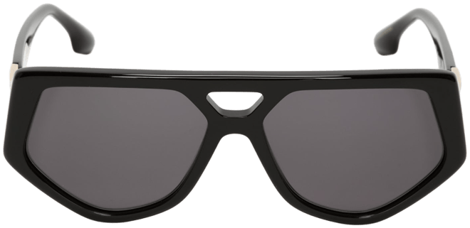 Double Bridge B Frame Logo Sunglasses In Black