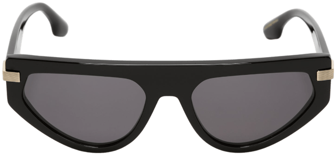 Visor Hinge-Detail Sunglasses In Black