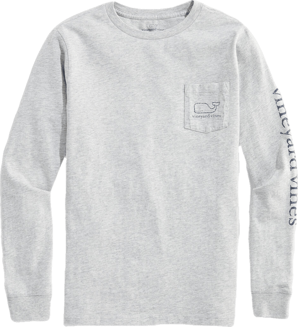 Kids' Vintage Whale Graphic Long-Sleeve Pocket Tee