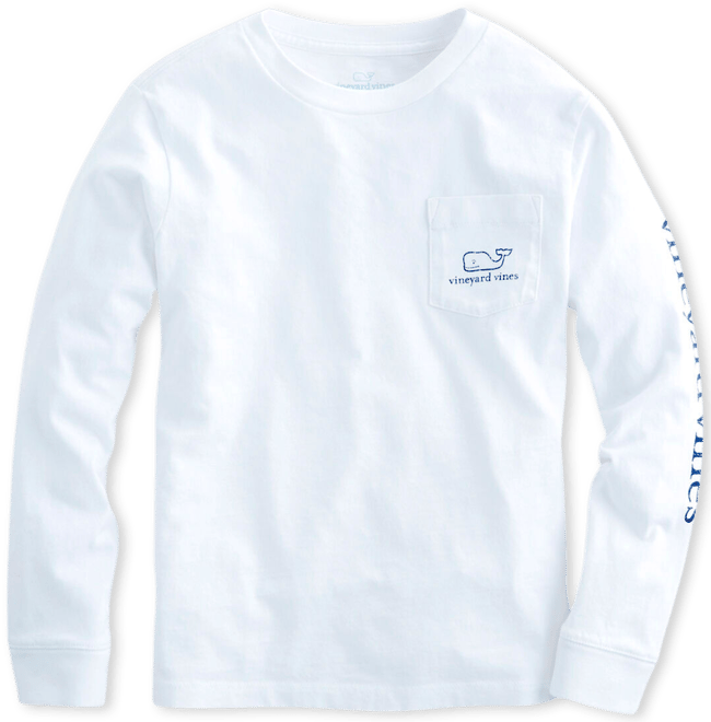 Kids' Vintage Whale Graphic Long-Sleeve Pocket Tee
