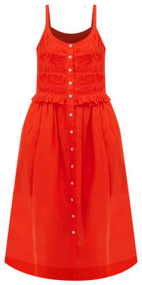 Chili Zora Solid Tank Button Down Dress