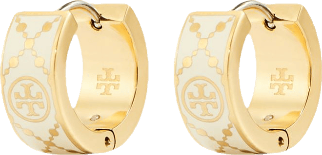 ピアス Tory Burch Two-Tone l T Monogram Earrings Tory Burch Two-tone metal t monogram earrings | The Fashion