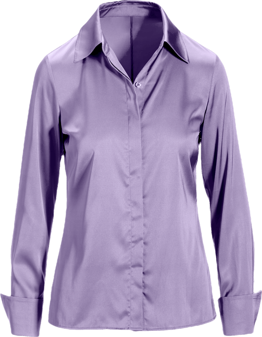 Sophia Button-Up Charmeuse Blouse - Sand Verbena | Boston Proper
