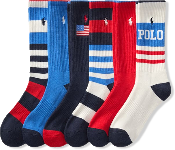 s.s.sさん専用ジプソフィア　フランクポロ Shop Polo Ralph Lauren USA 6Pk Crew Socks (L) 821581PK3-499
