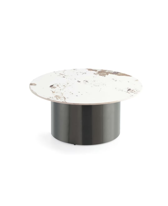 Alondra 31.49" Modern Round Sintered Stone Top Coffee Table
