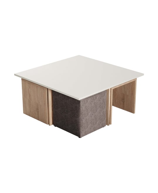 37.4" Haley Modern Nested Coffee Table and Ottoman Set