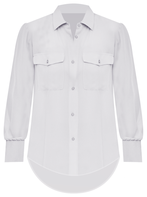 Women's Button-Down Chiffon Shirt