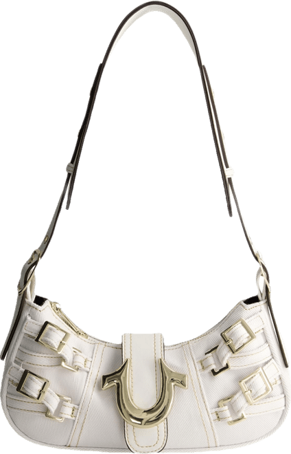 Multi Strap Denim Shoulder Bag