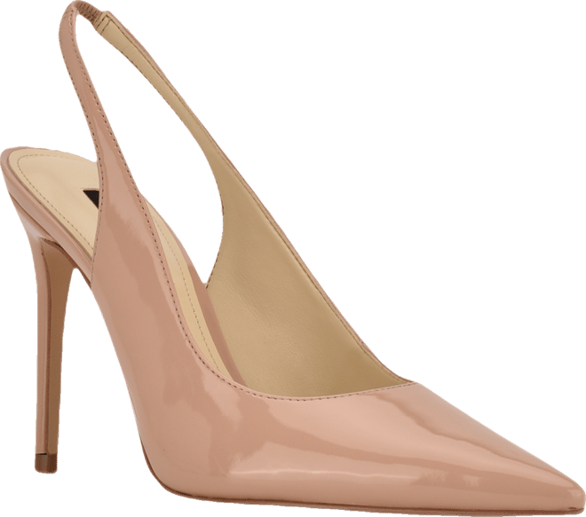 Women's Feather Slingback Stiletto Pumps