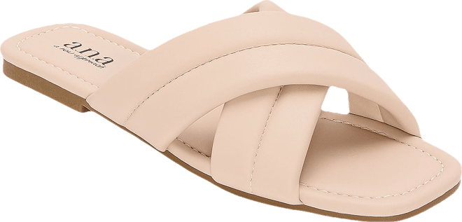 a.n.a Womens Puffy Slide Sandals