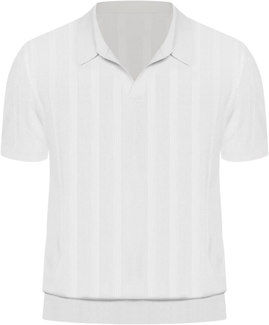 Men's Johnny Collar Stripe Polo Shirt