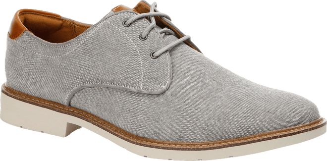Florsheim Shoes Highpoint Canvas Plain Toe Oxford Gray Size 10