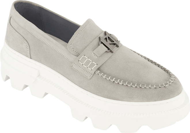 Men's White Label Suede Kl Bit Moccasin Loafers