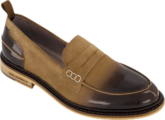 Men's White Label Suede Penny Loafers