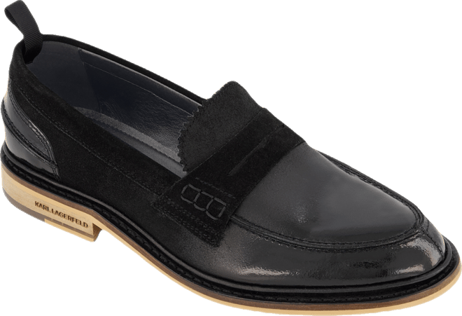 Men's White Label Suede Penny Loafers