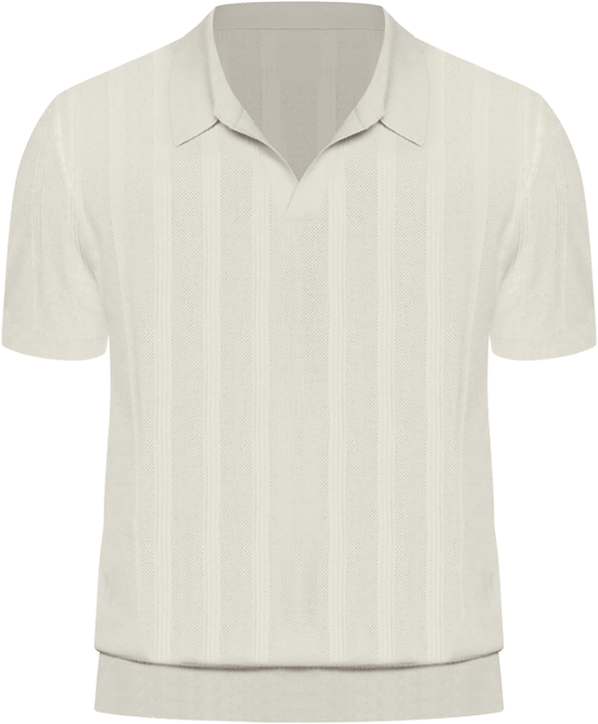 Men's Johnny Collar Stripe Polo Shirt