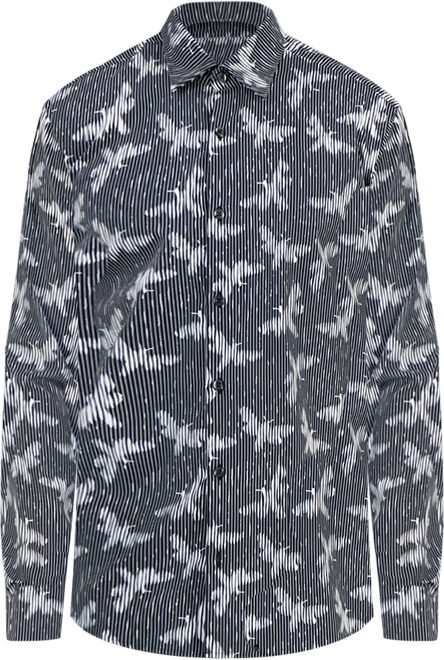 Hugo by  Men's Ermo Butterfly Patterned Shirt