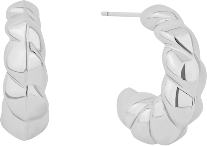 Twist Shrimp Hoop Earrings