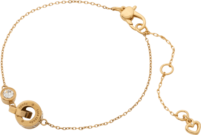 Gold-Tone Set-In Stone Interlink Bracelet