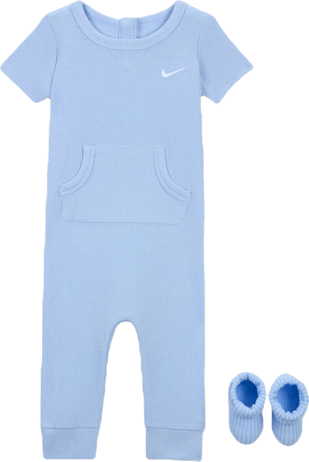 Nike Conjunto de enterito y calcetines de tejido Knit de canalé para bebé