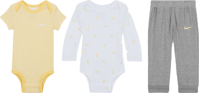 Nike Baby Essentials Baby (0-9M) 3-Piece Bodysuits and Pants Set
