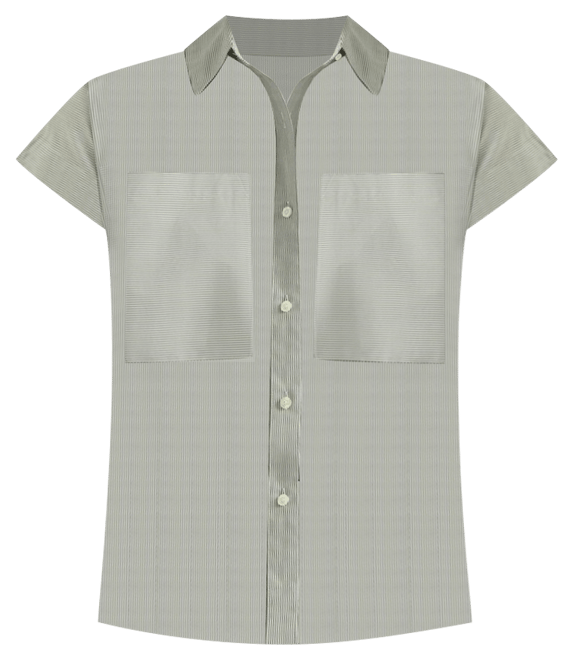 Andie Stripe Shirt in Mytrle Stripe