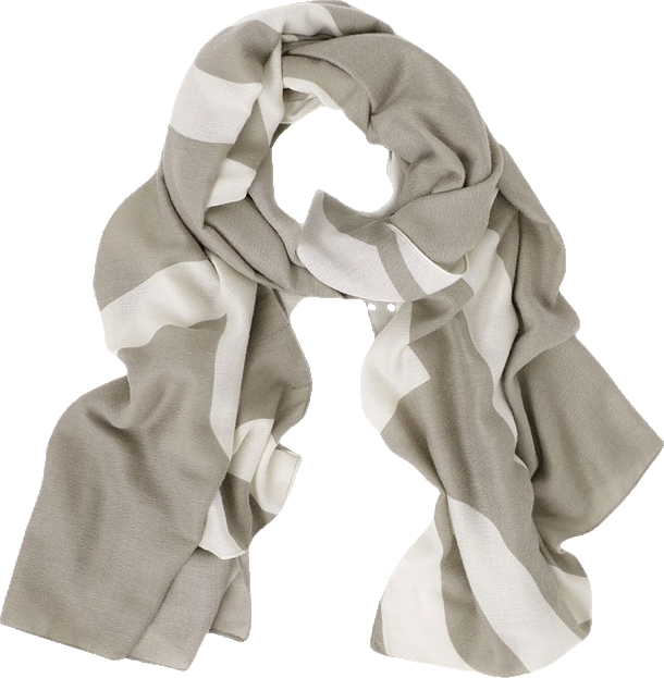 Monogram Scarf in Taupe