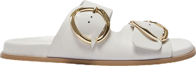 Sandals in White Leather