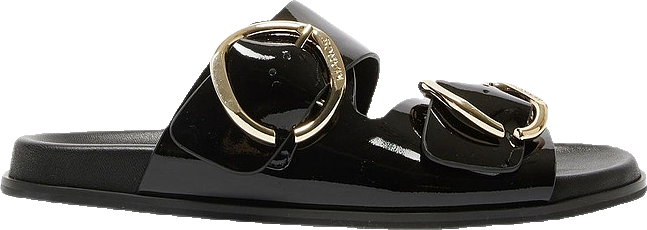 Sandals in Black Patent Leather