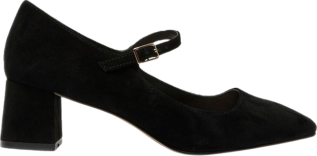 Heeled Shoes in Black Suede