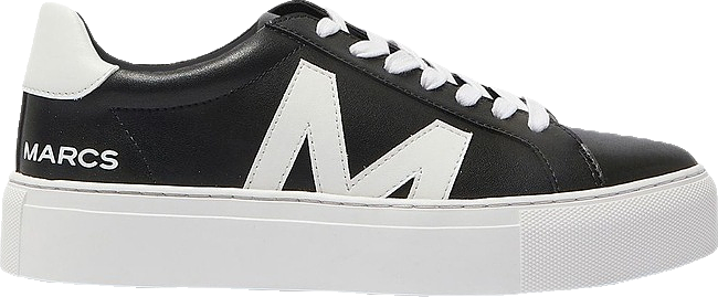 Leather Sneakers in Black/White