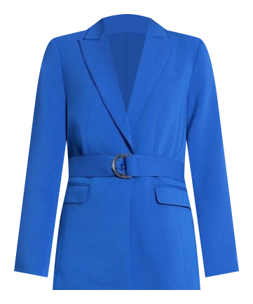 Janet Belted Blazer in Cameo Blue