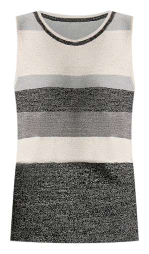 Knit's My Life Tank in Grey Multi