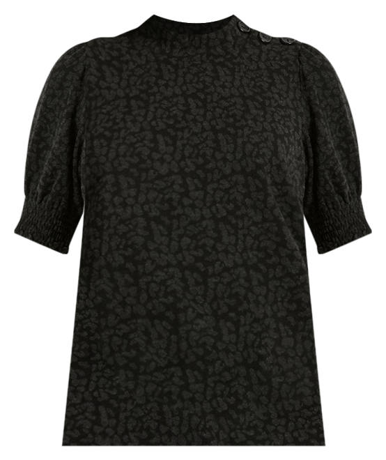Alice Mock Neck Top in Black