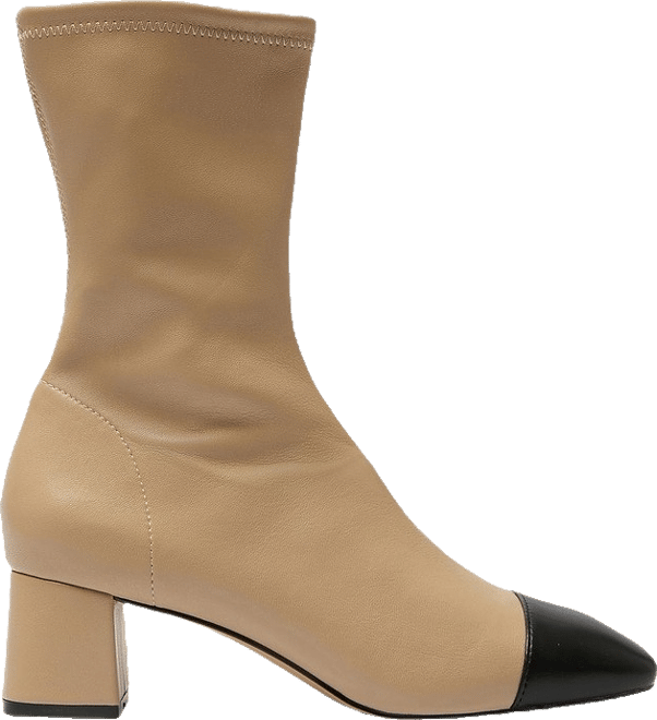Boots in Black/Camel Stretch
