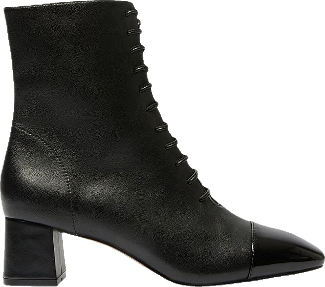 Leather Boots in Black Patent