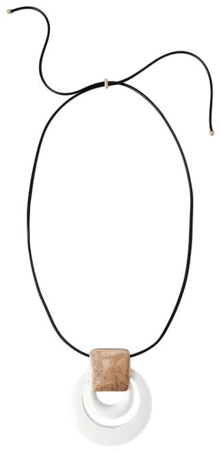 Statement Pendant Necklace in White
