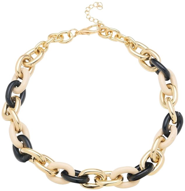Connective Necklace in Black / Gold