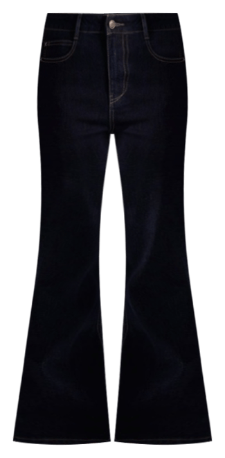 Recycled Cotton Blend Kick Flare Jeans in Indigo