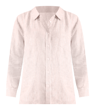 Oversized Linen Shirt in Beige