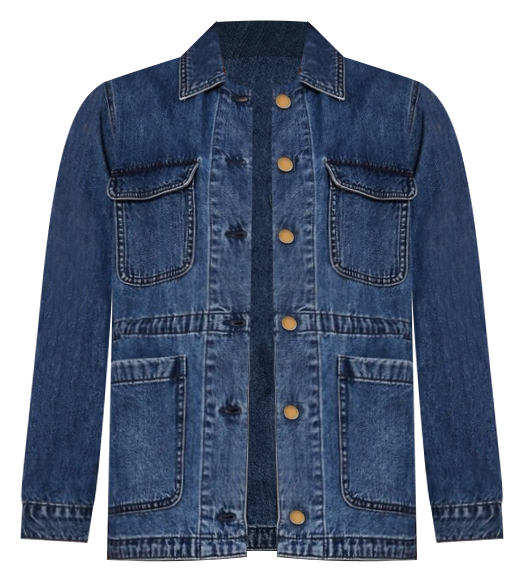 Long Line Denim Jacket in Mid Wash