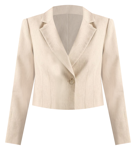 Liesel Cropped Jacket in Natural
