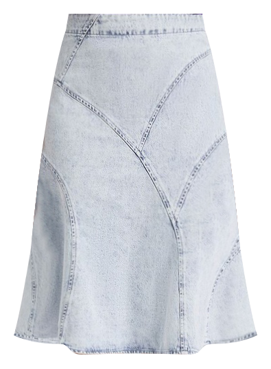 Madison Denim Midi Skirt in Hawaiian Blue