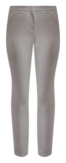 Sarah Compact Cotton Pant in Smoke