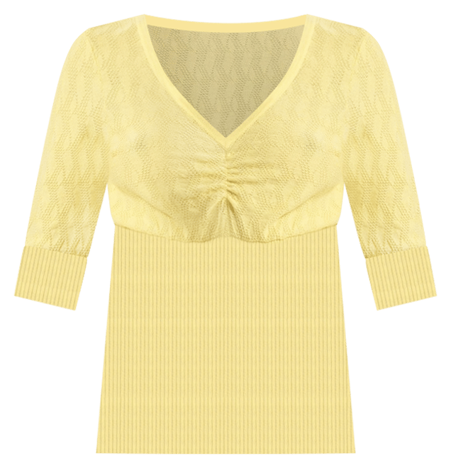 Cruising Pointelle Knit Top in Prost